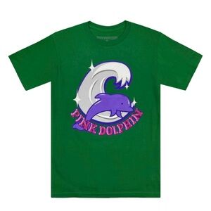 PINK+DOLPHIN Men's Green Shimmer Script